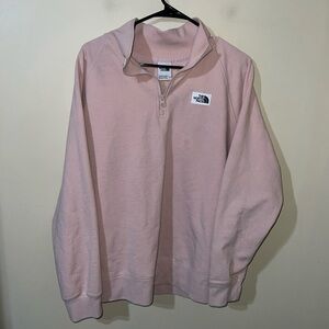 The North Face Women’s Pink 1/4 zip Sweater Pullover Size XXL
